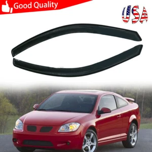 2Pcs Window Visors Vent Sun Rain Guards Shade For Chevy Cobalt 2-Door 2005-2010 - Picture 1 of 14