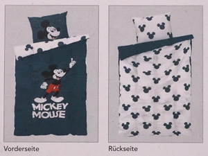Kinder Wende Bettwäsche Renforcé Baumwolle 135x200 + 80x80 MICKEY MOUSE - Bild 1 von 4