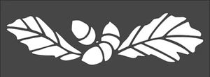 1- 4x11 inch Custom Cut Stencil, (NA-80) Acorn Border - Picture 1 of 1