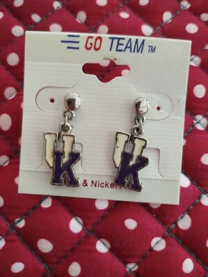 University of Kentucky Wildcats Reino Unido Logo Stud Post Pendientes NUEVO Foto 1 de 2