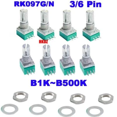 Poti Dreh Potentiometer Linear B Typ 1K 5K 10K~500K Ohm Mono mit 15mm Schalter - Bild 1 von 4
