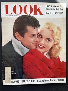 FEBRUARY 23, 1954LOOK MAGAZINE ~ TONY CURTIS & JANET LEIGH - Howard Hughes Story - Picture 1 of 2