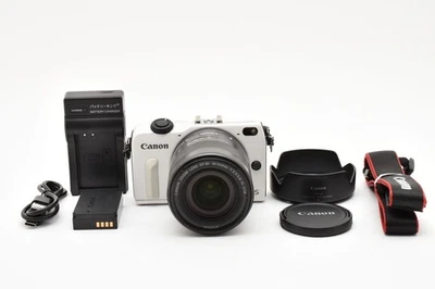 Canon EOS M2 White 18.0MP Mirrorless Digital Camera 18-55mm From JAPAN - Image 1 of 4