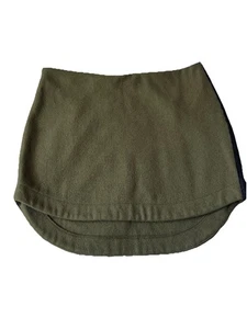 Drifter Women’s Wool Blend Mini Skirt Sz M Black Side Zip Green Street Chic - Picture 1 of 12