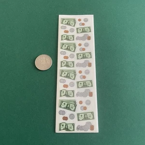 Vintage Mrs. Grossman's Stickers Strip Money Dollar Bills Cash Change - Picture 1 of 2