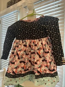 Matilda Jane Size 4 Toddler Girls Ghost Halloween Long Sleeve Dress - Picture 1 of 4