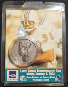 LARRY CSONKA 2002 MIAMI DOLPHINS COMMEMORATIVE FOOTBALL COIN NFL HOF WACHOVIA - Picture 1 of 2