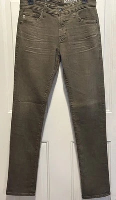 Pantalones de mezclilla AG Adriano Goldschmied nuevos con etiquetas talla 30R US Tellis modernos ajustados en verde Foto 1 de 4