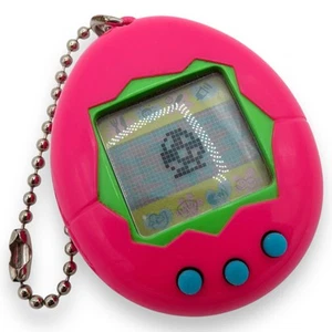 Vintage Bandai Tamagotchi P1/P2 – 1997 Pink Shell w/ Green Trim & Blue Buttons - Picture 1 of 10
