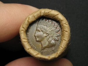 25 COIN ROLL SHOTGUN PENNY INDIAN HEAD CENT XF-AU 1800-1900's FULL LIBERTY LOT - Picture 1 of 4