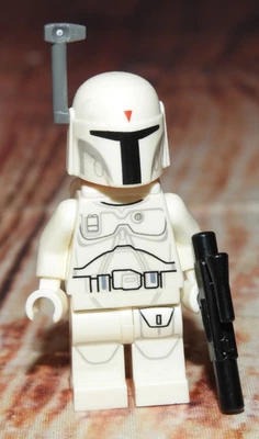 LEGO Boba Fett Minifigure MiniFig White Prototype Star Wars (SW0631) - Image 1 of 4