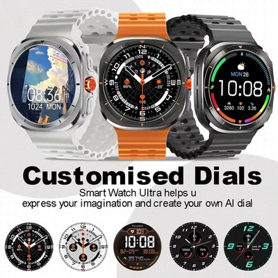 Smart Watch for Men Women Waterproof Bluetooth Fitness Tracker - iPhone Samsung - Image 1 of 4