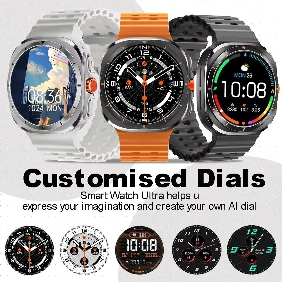 Smart Watch for Men Women Waterproof Bluetooth Fitness Tracker - iPhone Samsung - Image 1 of 4