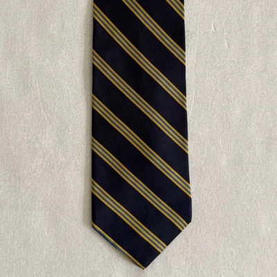 Corbata a Rayas Brooks Brothers Pura Seda Tejida en Inglaterra Hecha a Mano en EE. UU. Foto 1 de 4