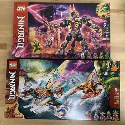 Lote de 2 conjuntos LEGO Ninjago: 71772 The Crystal King 71748 Catamarã Sea Battle - Imagem 1 de 3