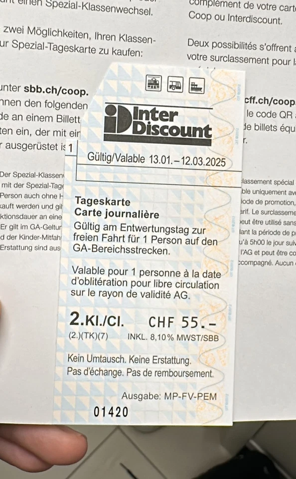 GA Tageskarte - Bild 1 von 1