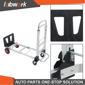 Labwork 2 In 1 400Lbs Aluminum Hand Truck Folding Dolly Cart Portable Trolley - Picture 1 of 19
