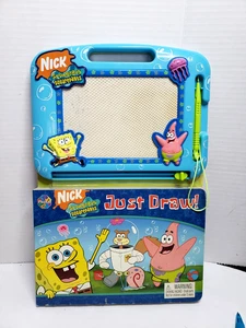 2007 Nickelodeon Spongebob SquarePants Book & Magnetic Drawing Board Education - Picture 1 of 20