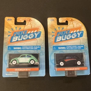 Jada- Punch Buggy / Slug Bug Volkswagen Beetle  Green/White  , 1:64 Black / Red - Picture 1 of 5