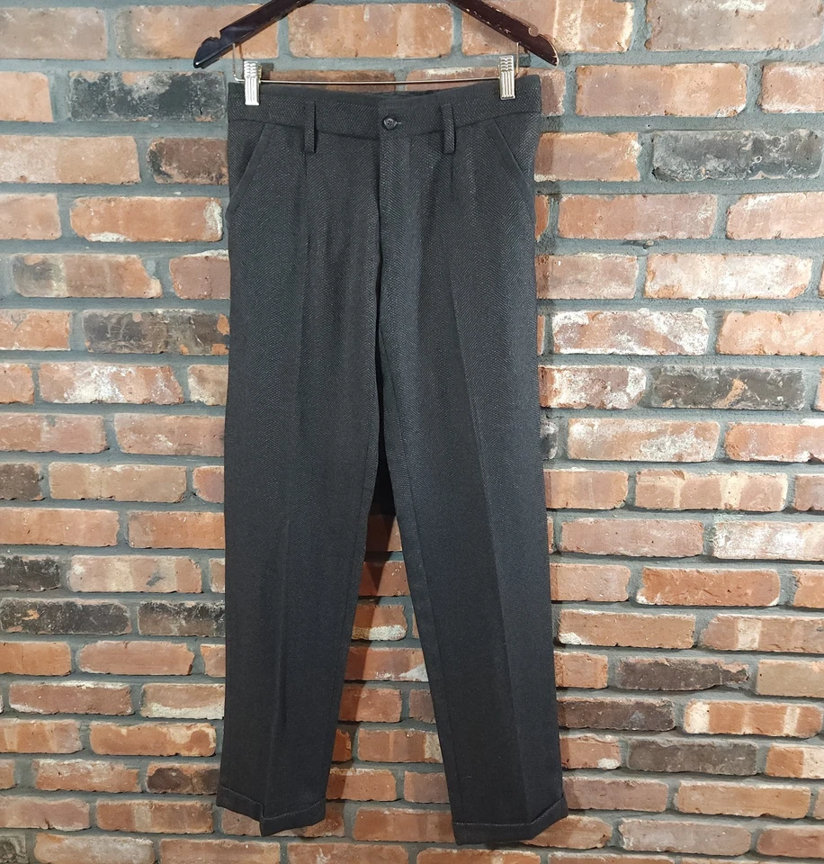 Dolce & Gabbana Pantalones de Lana Tweed Puños Pierna Recta Academia Para Mujer 44 / EE. UU. 8 Foto 1 de 4