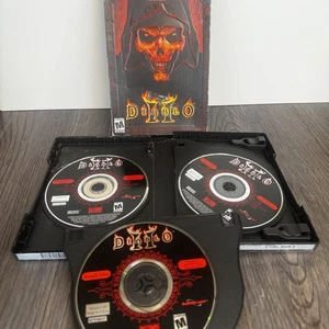 Diablo II 2 (PC, 2000) Big Box Set with Expansion and Manual, 4 Disc Set CIB - Picture 1 of 17