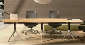 Potenza Boardroom Table Meeting Table Birch 3000 x 1200 Office Furniture - Picture 1 of 3