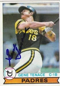 GENE TENACE SAN DIEGO PADRES SIGNED CARD OAKLAND A'S ST LOUIS CARDINALS PIRATES - Picture 1 of 1