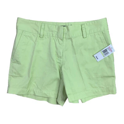 VINEYARD VINES 5" Shorts Women 4 Chino Classic Twill Flat Front Solid Green NWT - Image 1 of 4
