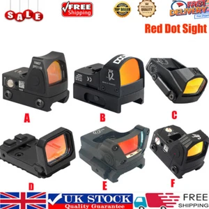 Tactical Reflex Red Dot Sight Scope Reticle Optic GLOCK Hunting 20mm Rail Mount - Picture 1 of 26