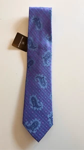 Brand New Bachrach Bruno Marchesi 100% Silk Purple Men’s Tie - Picture 1 of 10