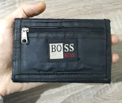 Vintage Hugo Boss Hombres Cartera Triple Cartera Años 90 Surf / Skate - Imagen 1 de 4