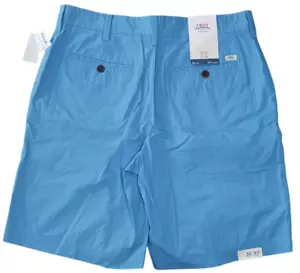 IZOD Saltwater Seaport Poplin Mens 32 Chino Shorts Flat Front Blue Revival NWT - Picture 1 of 10