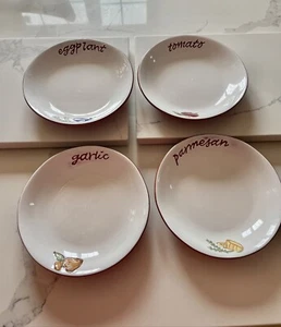 Pottery Barn Café Pasta 10" Cuencos Tomoto Berenjena Fiesta Parmesano Ajo Juego De 4 - Imagen 1 de 24