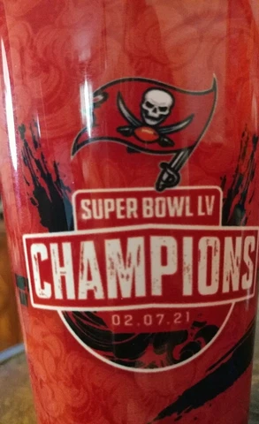 Tampa Bay Buccaneers Super Bowl LV Champions 16oz. Sublimated Pint Glass Cover