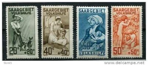 Germany/SAAR 1926 Sc B1-4 Mi 104-7 MH - Picture 1 of 2