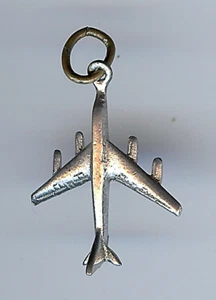 VINTAGE DIMENSIONAL STERLING SILVER AIRPLANE CHARM - Imagen 1 de 2