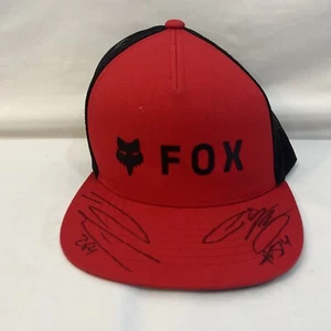 Gorra Fox Racing SnapBack nueva sin etiquetas firmada #264 y #514 - Imagen 1 de 3