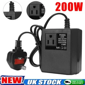 200W Power Voltage Converter Transformer Step-Down 220V/240V to 110V/120V UK - Picture 1 of 11