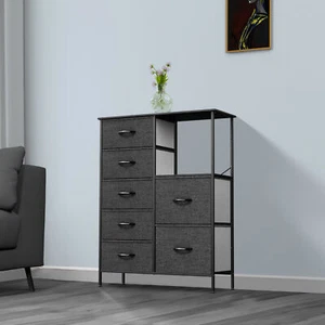 7-Drawer Chest Dresser Fabric Storage Tower for Bedroom Organizer Unit Black - Picture 1 of 5