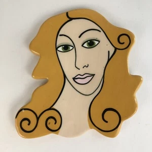 Alison Palmer Keramik Ton Studios Venuskopf geformte Schmuckschale signiert - Bild 1 von 4