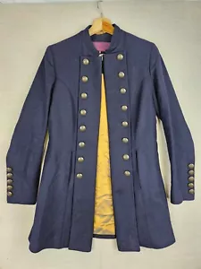 Beaver of Bolton Womens Pea Coat UK10 Navy Blue 100% British Wool Military Style - Picture 1 of 16