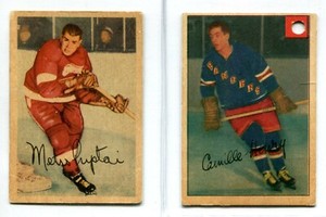 1953-54 Parkhurst Hockey 1954-55 Lot #42 Metro Prystai #73 Camille Henry Low Grd