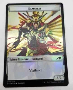 Foil - Samurai (003) Treasure (017) Double-sided Token - Kamigawa: Neon Dynas - Picture 1 of 2