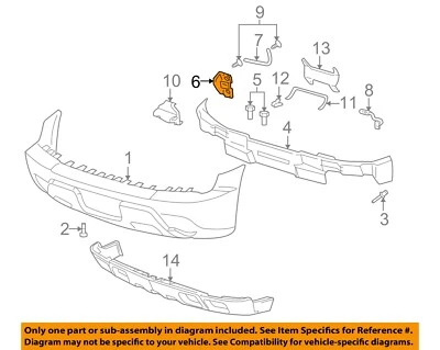 Componentes de parachoques delantero GM OEM 02-06 Avalanche 1500 - placa de montaje 15066428 Foto 1 de 2