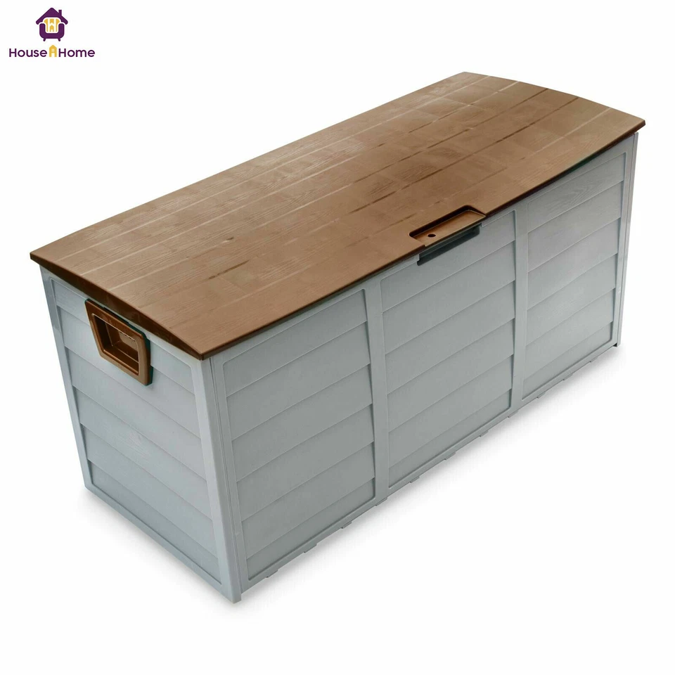 Outdoor Garden Storage Chest Cushion Box Waterproof 290L Waterproof Chest Shed - Image 1 of 4