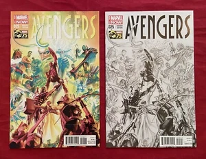 Juego de Avengers #25 Alex Ross variantes de color 1:75 y boceto 1:200 casi nuevo Marvel Comics - Imagen 1 de 5