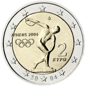 The First Ever EU commemorative 2 euro coin , Greece, 2004, UNC in Capsule! - Picture 1 of 1