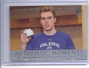 2016 2016-17 SP AUTHENTIC CONNOR McDAVID AUTHENTIC MOMENTS 106 EDMONTON OILERS - Picture 1 of 2
