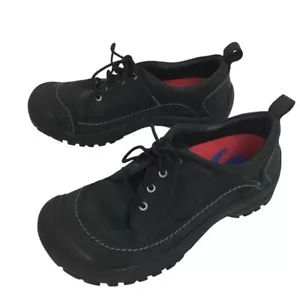 Scarpe Keen Torah nuove senza etichette da donna 10 scarpe da trekking in pelle nabuk con lacci nere - Foto 1 di 11