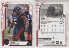 2020 Upper Deck CFL Red /165 John Bowman #180